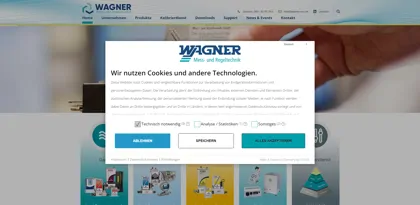 Screenshot of Dipl.-Ing. Wagner Mess- und Regeltechnik GmbH