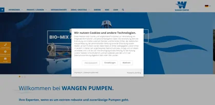 Screenshot of Pumpenfabrik Wangen GmbH