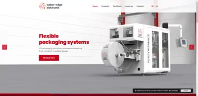 Screenshot of Weber Waagenbau und Wägeelektronik GmbH