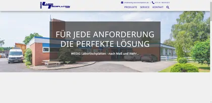 Screenshot of Christian Wedig Labortischplatten Herstellung+Montage GmbH