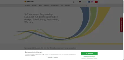 Screenshot of Weisang GmbH & Co. KG