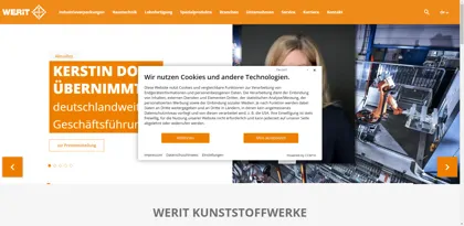 Screenshot of WERIT Kunststoffwerke W. Schneider GmbH & Co.KG