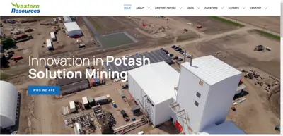 Screenshot of Western Potash Corp.