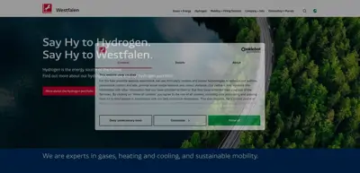 Screenshot of Westfalen AG