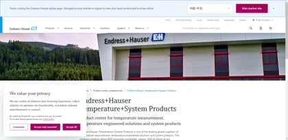 Screenshot of Endress+Hauser Wetzer GmbH & Co KG