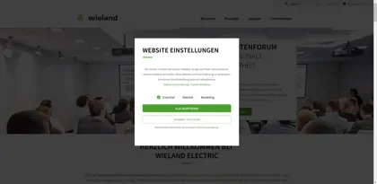 Screenshot of Wieland Electric GmbH