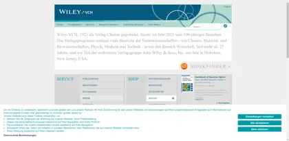 Screenshot of WILEY-VCH GmbH