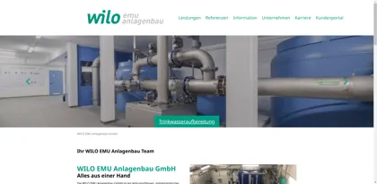 Screenshot of WILO EMU Anlagenbau GmbH