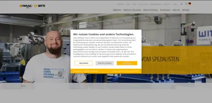 Screenshot of WITTE PUMPS & TECHNOLOGY GmbH