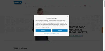 Screenshot of WITT-GASETECHNIK GmbH & Co KG