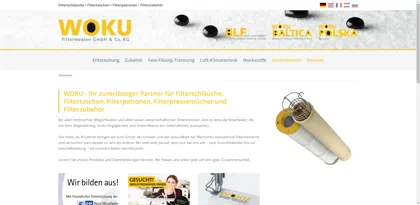 Screenshot of WOKU-Filtermedien GmbH & Co. KG