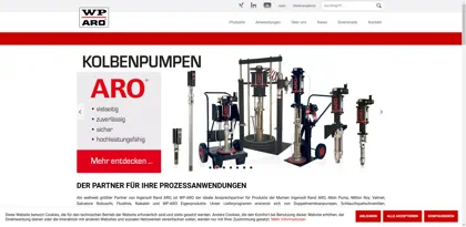 Screenshot of WP ARO GmbH