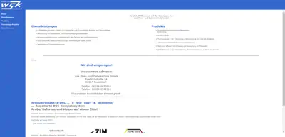 Screenshot of wsk Mess- und Datentechnik GmbH