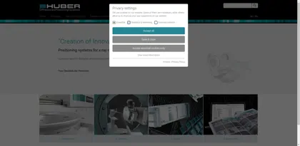 Screenshot of HUBER Diffraktionstechnik GmbH & Co. KG