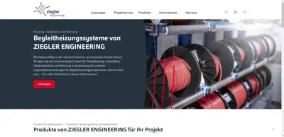 Screenshot of ZIEGLER ENGINEERING GmbH